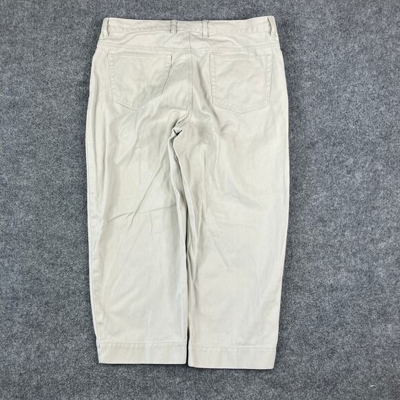 Eddie Bauer Jeans Women's Size 18 Beige Capri Casual Cotton Denim Pants - Picture 9 of 10